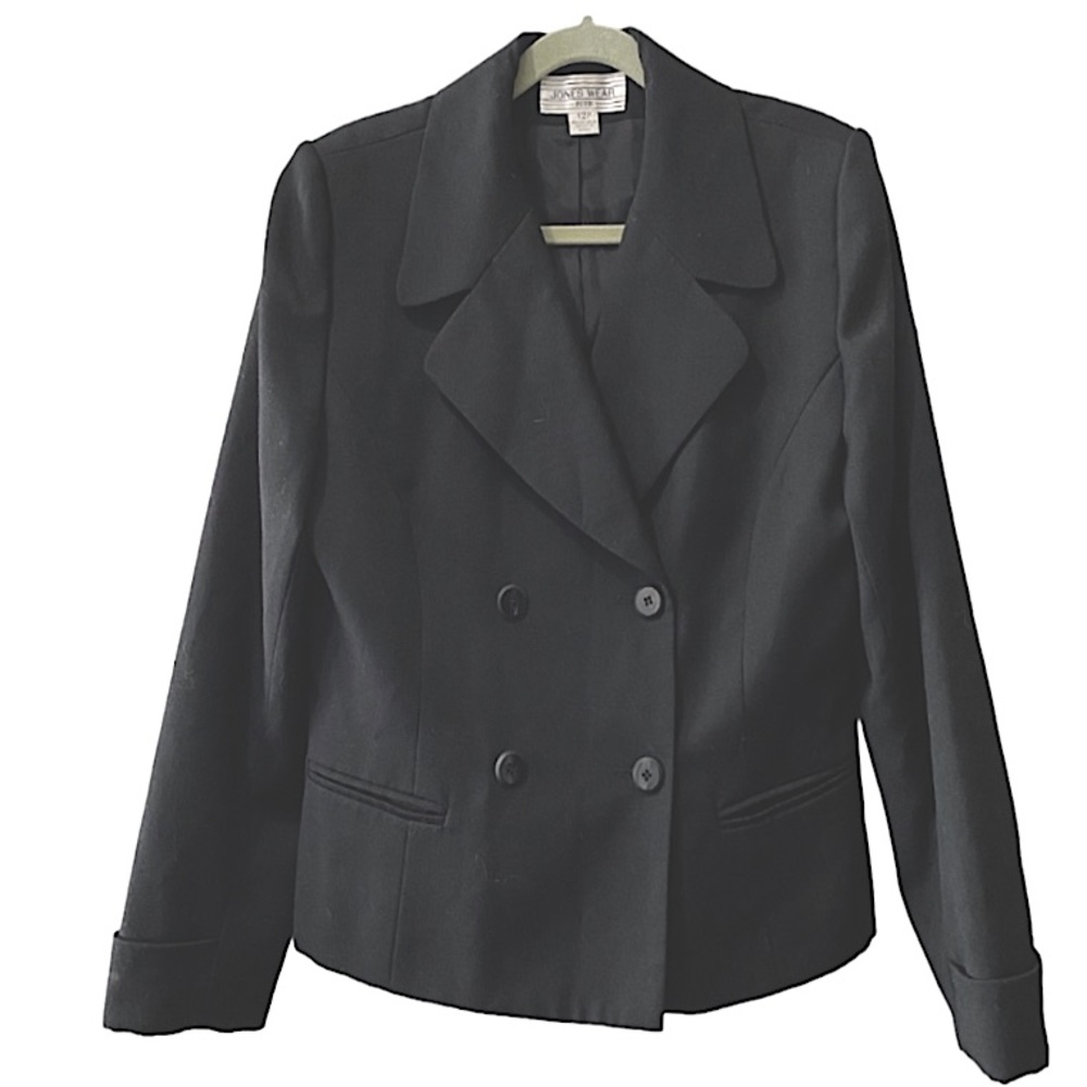 Jones Wear Pure Virgin Wool Cross Chest blazer Size 12P